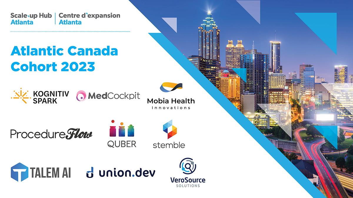 Logos for companies in 2023 Scale-up Hub Atlantic Canada cohort