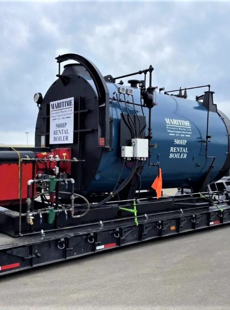 Pressure boiler in transit