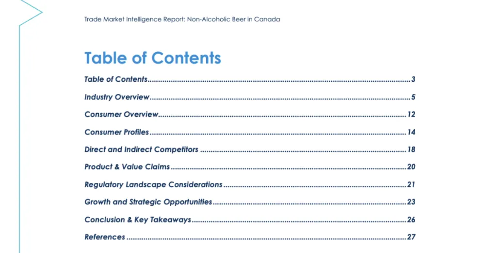 Table of contents
