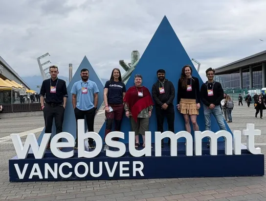 Group photo of Nova Scotia companies at Web Summit Vancouver