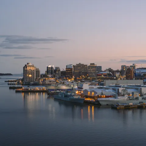 Halifax at sunset.