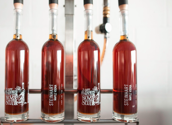 Bottles of red coloured bottles
