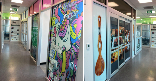 Artwork on glass