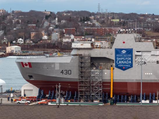 Irving ship being built.
